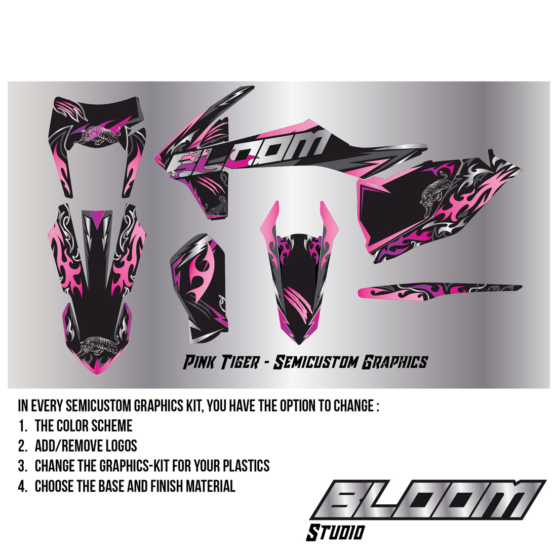 Pink Tiger - Semi-Custom Graphics Kit